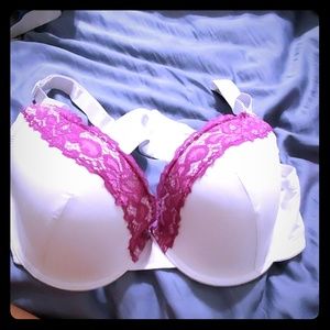 Cute pink and white bra